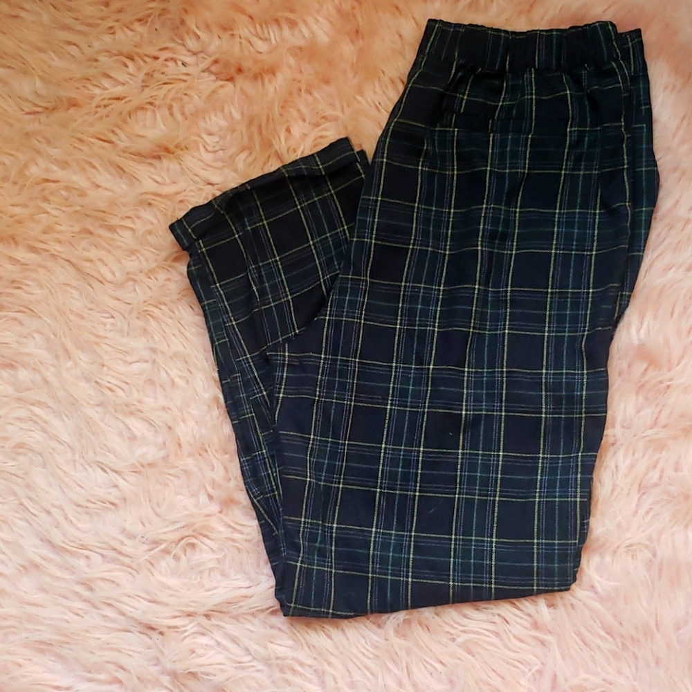 Dark Academia Plaid Trousers